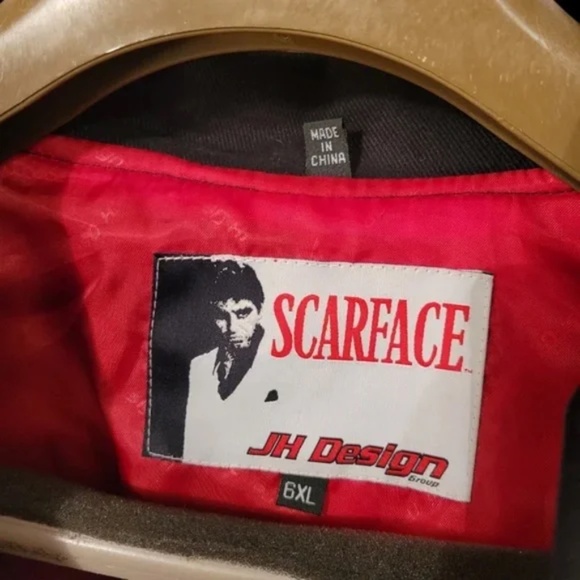 JH Design Leather Canvas Scarface Jacket 6XL - Picture 5 of 15